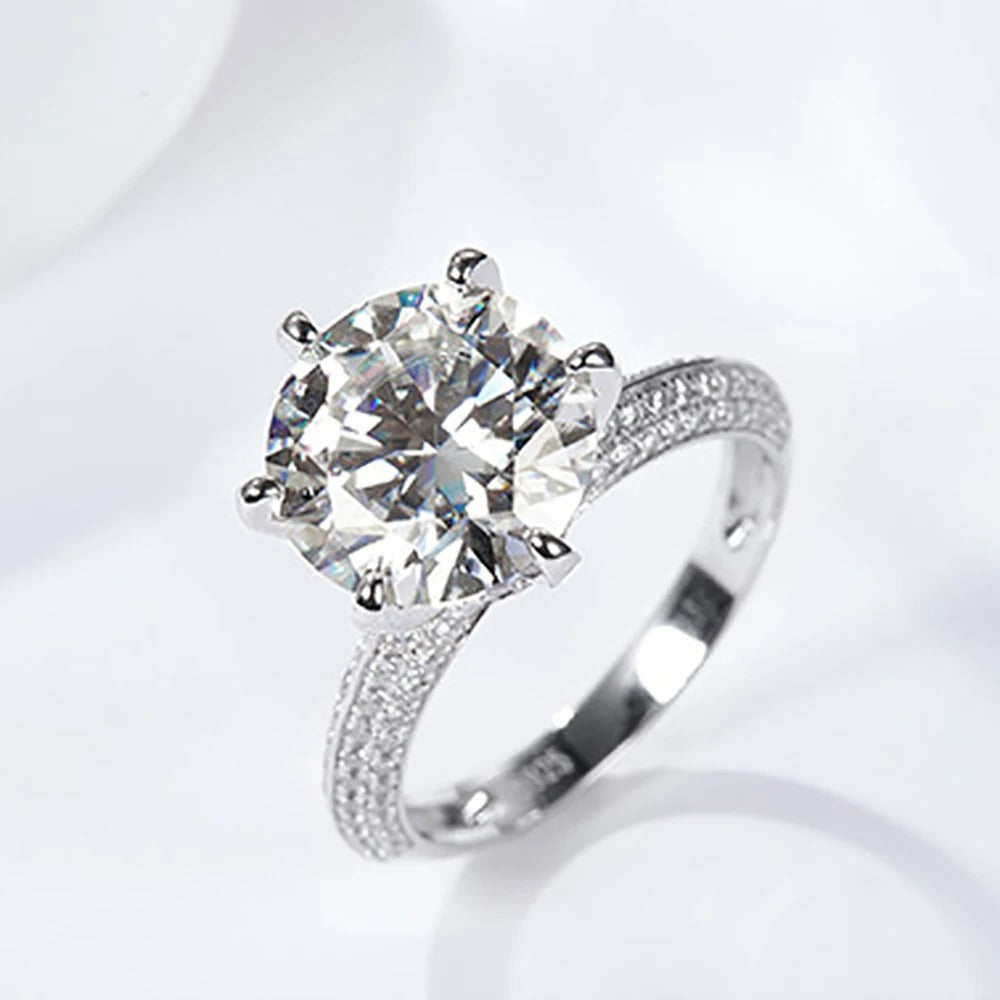 Eternal Sparkle 6 Prongs Moissanite Engagement Ring