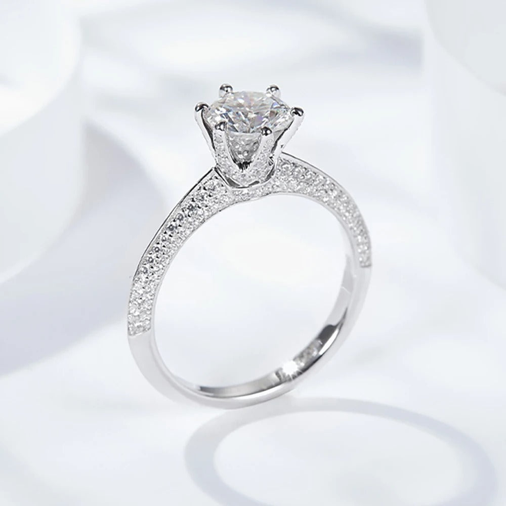 Eternal Sparkle 6 Prongs Moissanite Engagement Ring