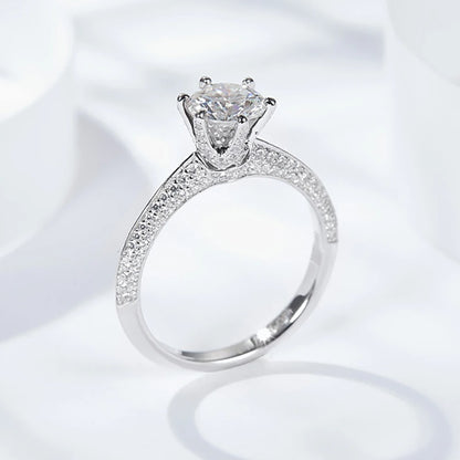 Eternal Sparkle 6 Prongs Moissanite Engagement Ring